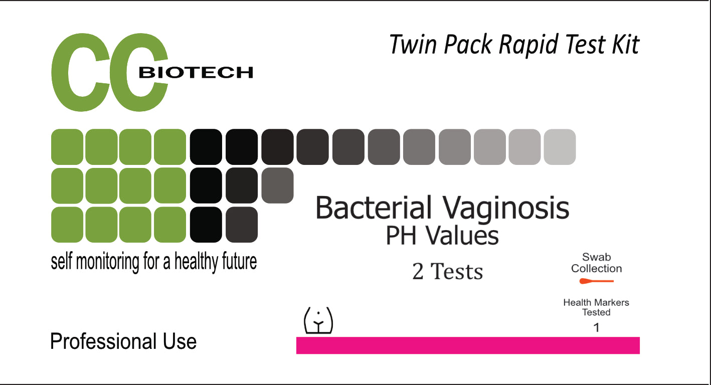 Twin Pack. Bacterial Vaginosis PH Levels Rapid Test 2 tests