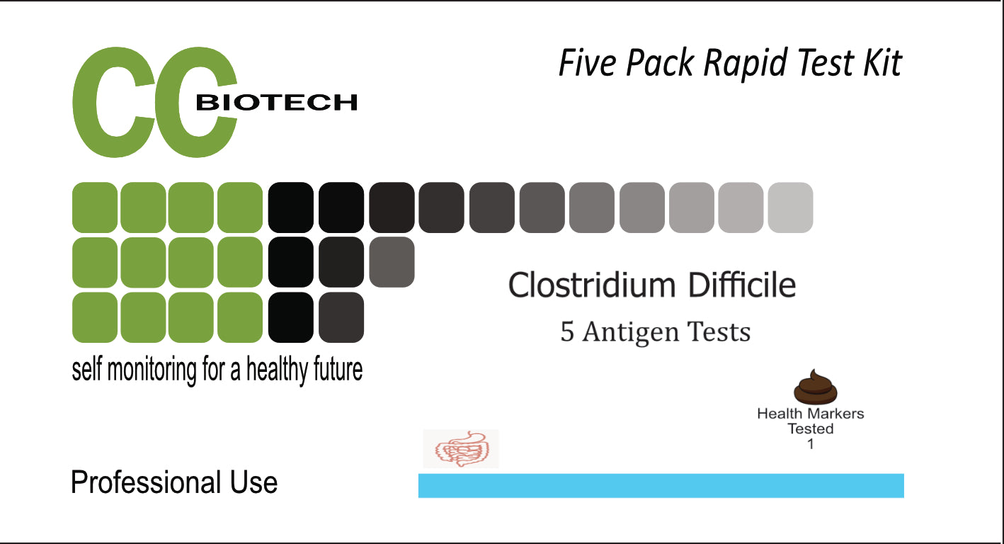Five Pack Clostridium Difficile Rapid Result. Gastrointestinal Indicator. 5 test