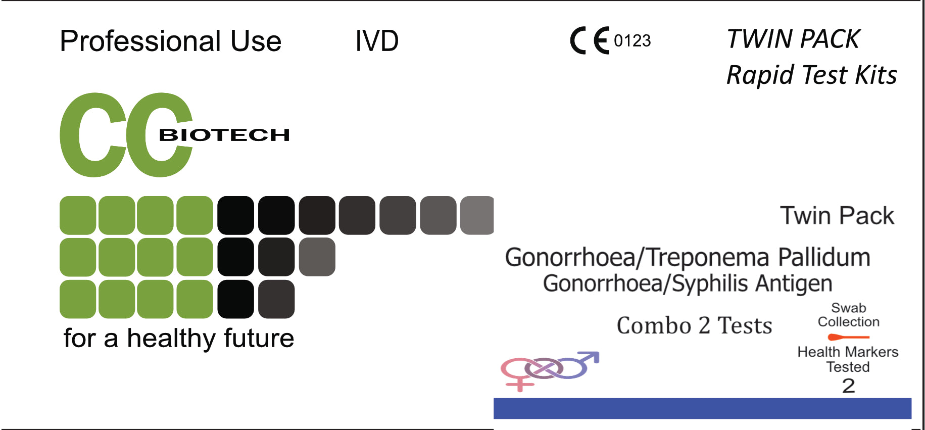 3 of Syphilis & Gonorrhoea Dual test kit Rapid Result. 6 tests.