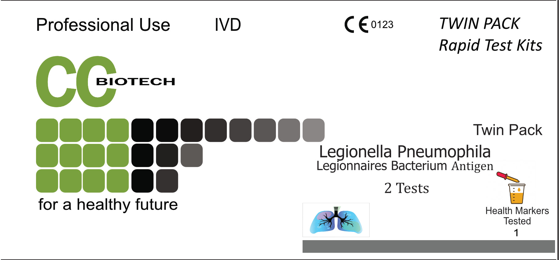 Five pack. Legionella Pneumophila. Rapid Result. 5 tests in 1 box