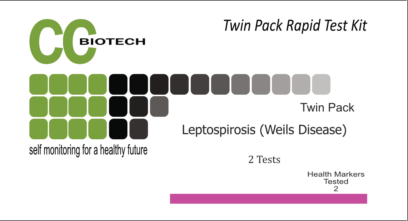 Twin Pack. Leptospirosis (Weils) Rapid Test  2 tests
