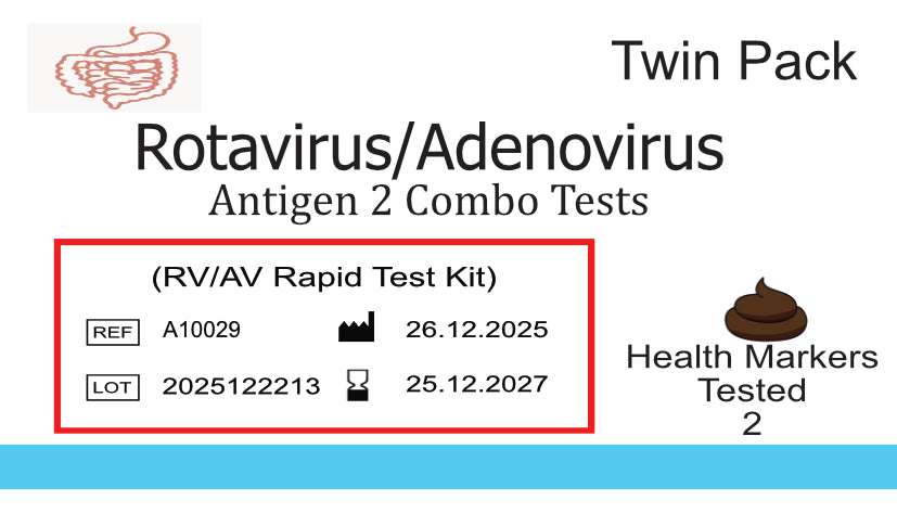 Twin Pack. Rota/Adeno Gastro Infection Combo Rapid Result tests
