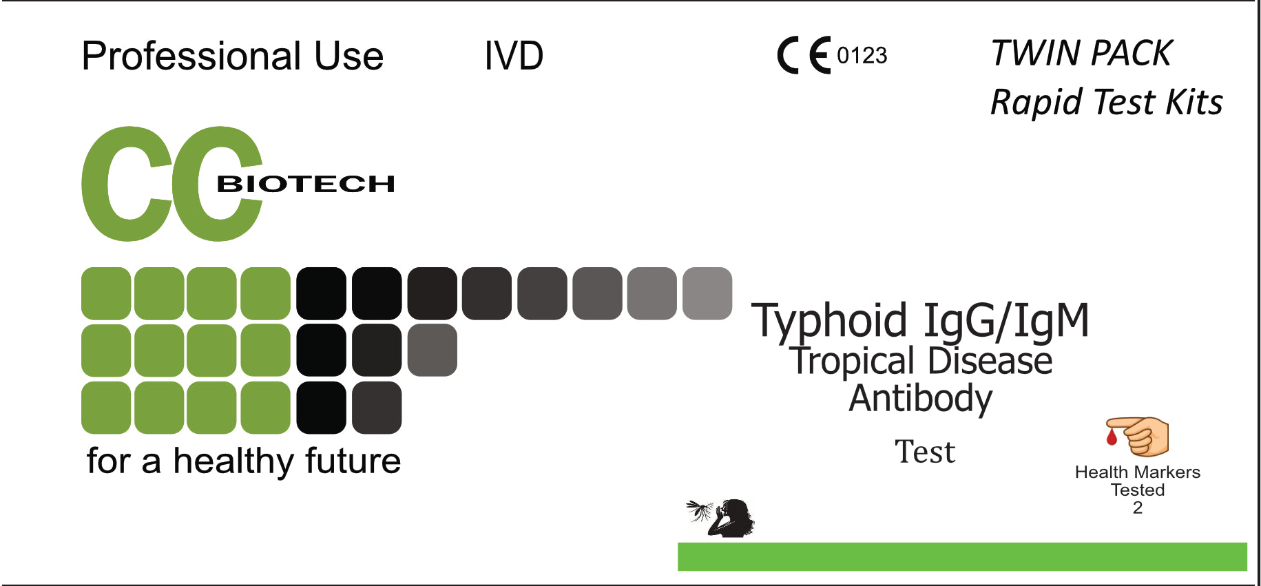 2 individual kits. Typhoid IgG/IgM Antibody Rapid test